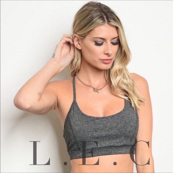 LEC Gray Back Weave Sports Bra - Picture 3 of 5